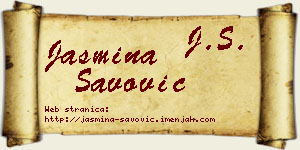 Jasmina Savović vizit kartica